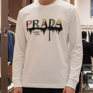 White Drip Logo Luxury Sweatshirt