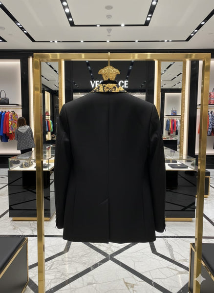 Luxury  Baroque Print Black Blazer