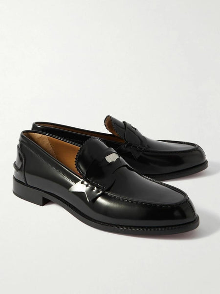 Premium Patent-Leather Penny Loafers