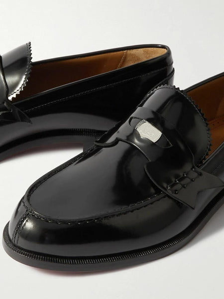 Premium Patent-Leather Penny Loafers
