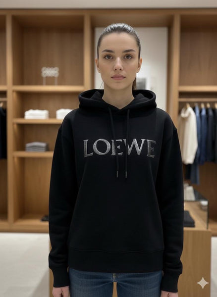 Black Logo Hoodie for Women Premium Street-Luxe Comfort