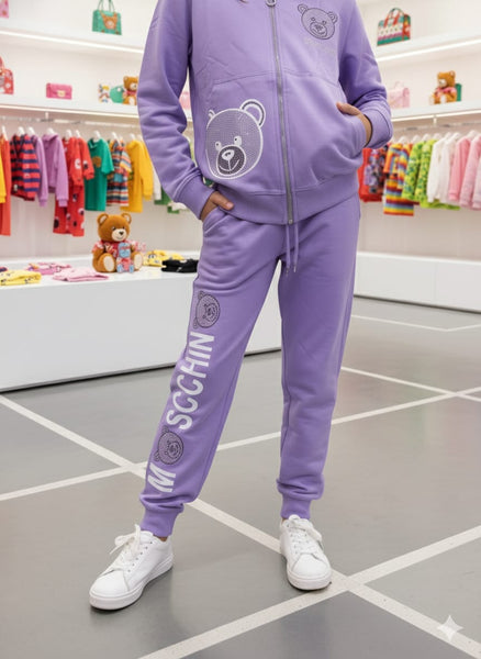 Imported Lavender Zip-Up Tracksuit Trendy & Comfortable