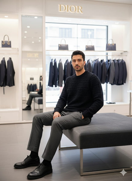 Premium Brand Textured Knit Pullover