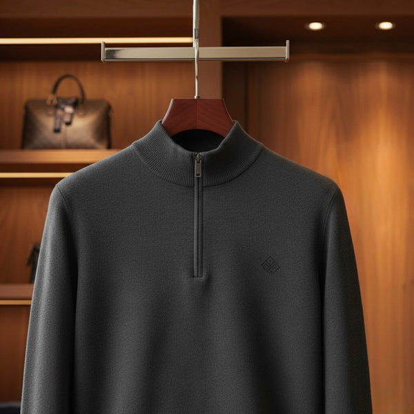 Men’s Premium Charcoal Half-Zip Pullover