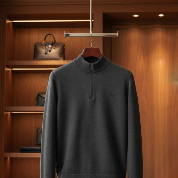 Men’s Premium Charcoal Half-Zip Pullover