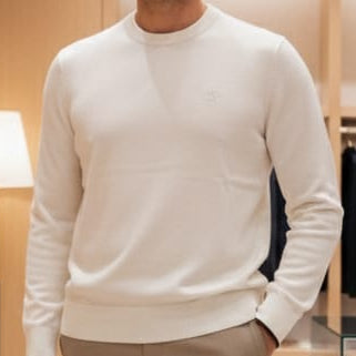 Premium Off-White Lightweight Knit Pullover