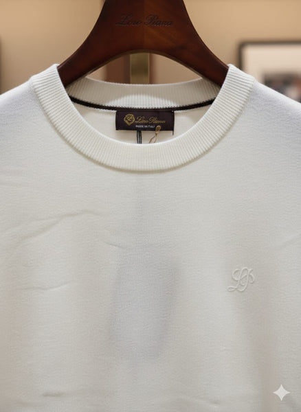 Classic White  Crew Neck Pullover