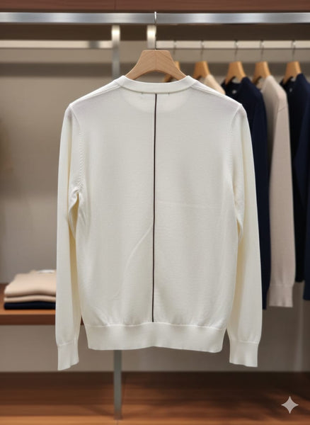 Premium Off-White Lightweight Knit Pullover