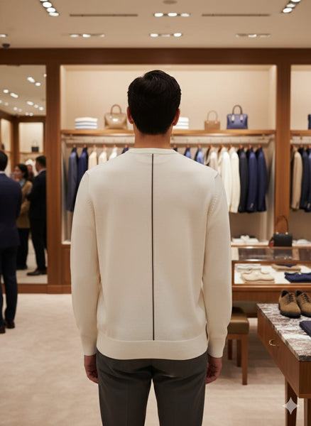 Classic White  Crew Neck Pullover