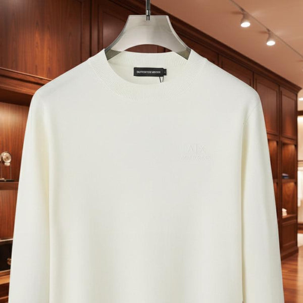 Classic White Premium Knit Pullover