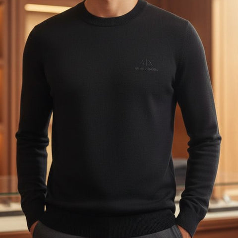 Elegant Premium Brand Embossed Logo Pullover