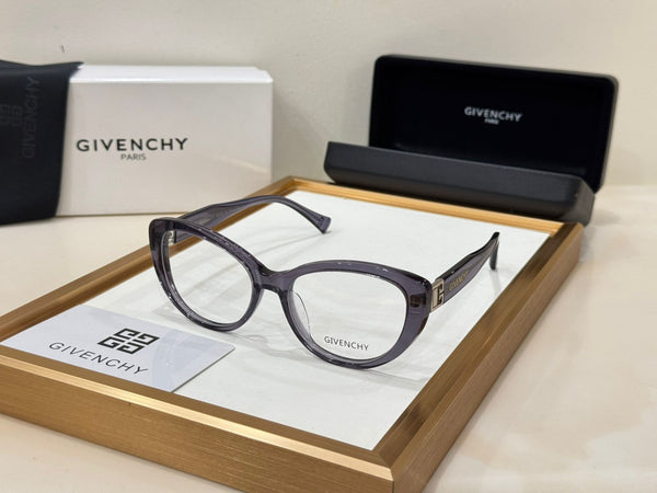 Premium Oval Frame Eyeglasses with Gold Logo Detailing