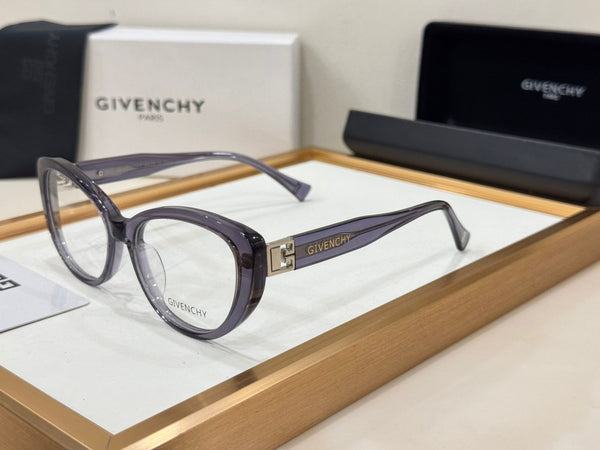 Premium Oval Frame Eyeglasses with Gold Logo Detailing