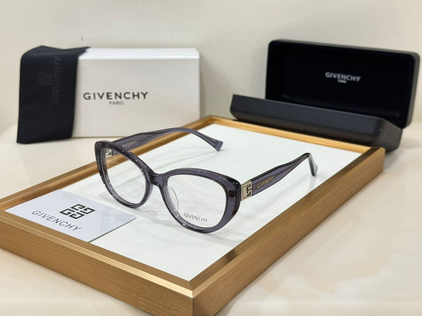 Premium Oval Frame Eyeglasses with Gold Logo Detailing