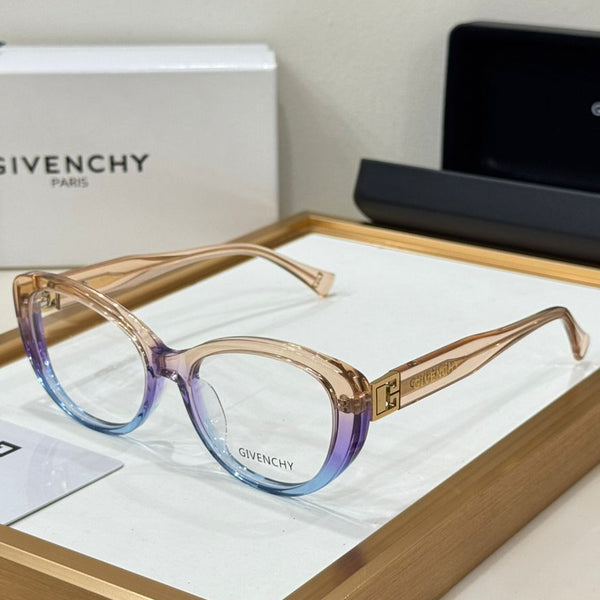 Premium Oval Frame Eyeglasses with Gold Logo Detailing