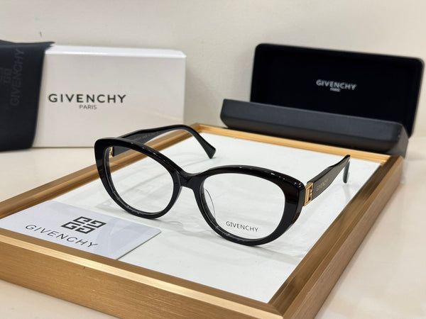 Premium Oval Frame Eyeglasses with Gold Logo Detailing