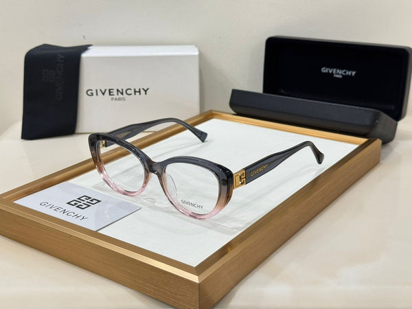 Premium Oval Frame Eyeglasses with Gold Logo Detailing