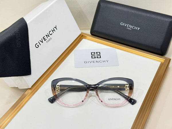 Premium Oval Frame Eyeglasses with Gold Logo Detailing