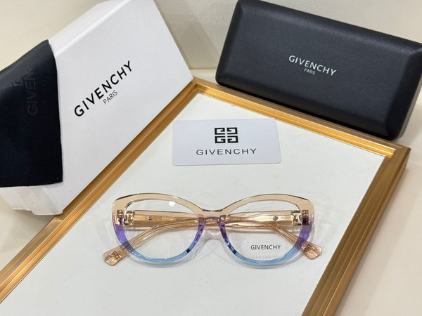 Premium Oval Frame Eyeglasses with Gold Logo Detailing