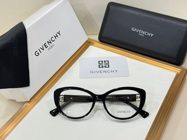Premium Oval Frame Eyeglasses with Gold Logo Detailing