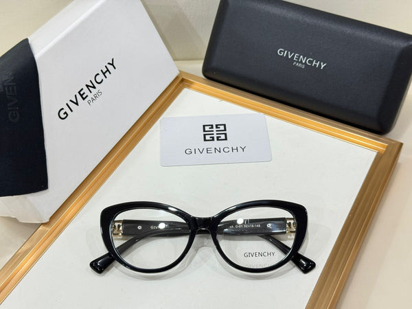 Premium Oval Frame Eyeglasses with Gold Logo Detailing