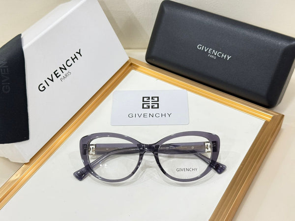 Premium Oval Frame Eyeglasses with Gold Logo Detailing