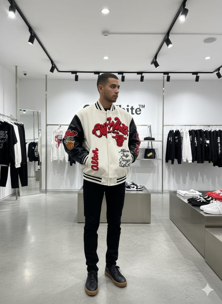 Premium Varsity Jacket with Chicago Bull Patch & Bold Embroidery