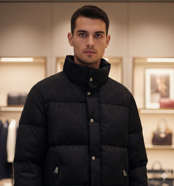 Luxury Black Puffer Jacket with Premium Warmth & Sleek Design