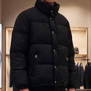 Luxury Black Puffer Jacket with Premium Warmth & Sleek Design