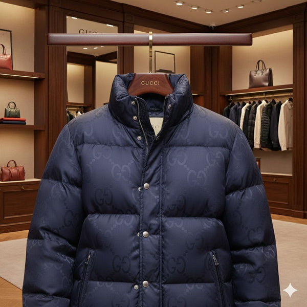 Luxury  Puffer Jacket with Subtle GG Pattern