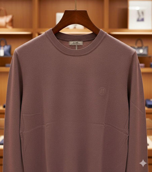 Premium Mauve Crewneck Pullover  for Men