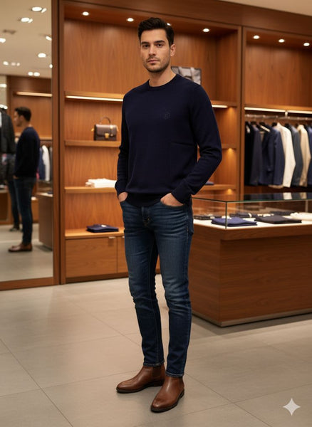 Luxury Imported Crewneck Pullover For men