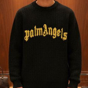 Premium  Black Knit Logo Sweater