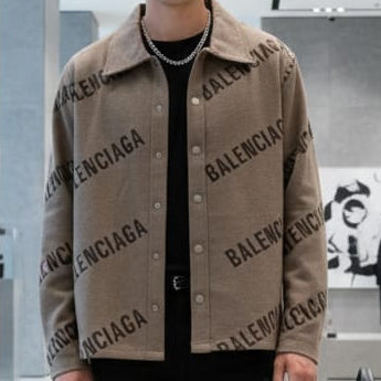 Luxury Brand  Beige Logo-Print Premium Shirt