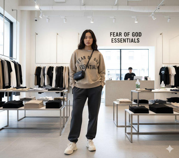 Premium Oversized Pullover Crewneck – Stone Beige