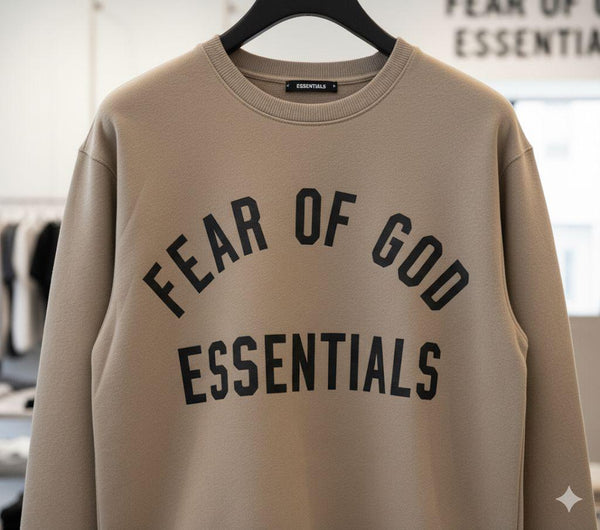 Premium Oversized Pullover Crewneck – Stone Beige