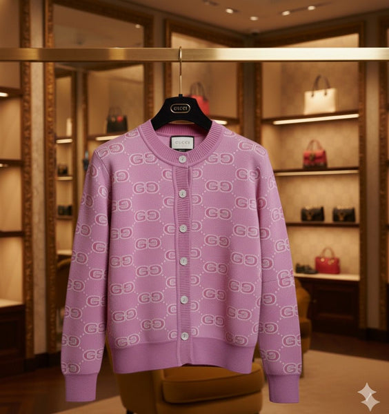 Women Luxury Soft Knit Patterned Cardigan