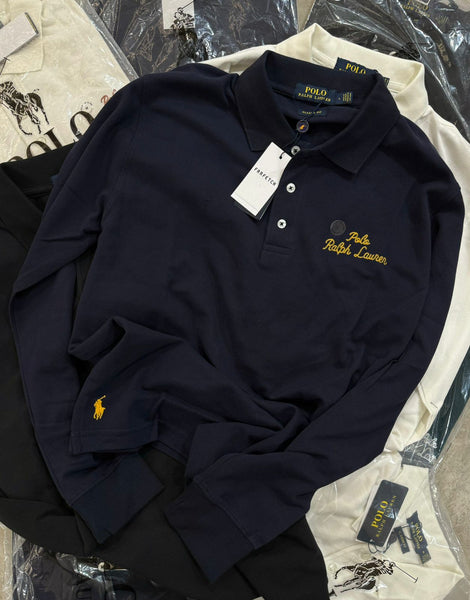 Premium Men Long-Sleeve Polo Shirt – Luxury, Comfort & Modern Fit