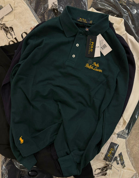 Premium Men Long-Sleeve Polo Shirt – Luxury, Comfort & Modern Fit