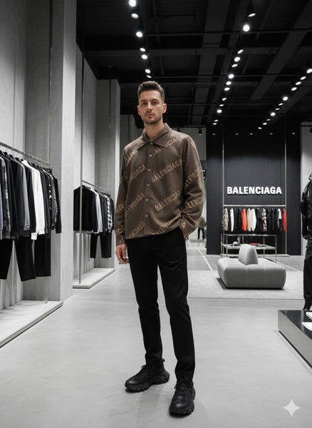 Premium Men Designer-Style Button-Up Shirt – Luxury & Imported Quality