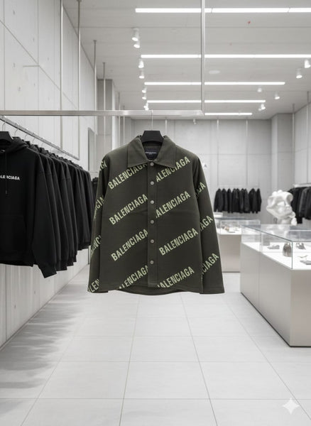 Premium Men All-Over Printed Button-Up Shirt – Luxury Streetwear Style