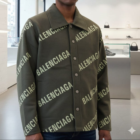 Premium Men All-Over Printed Button-Up Shirt – Luxury Streetwear Style