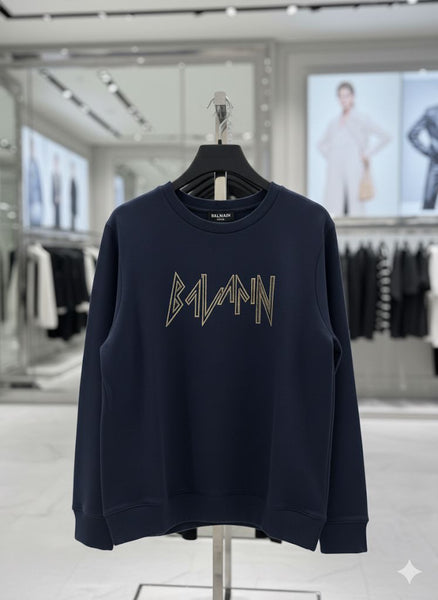 Navy Blue Logo Sweatshirt  Bold & Premium Street Style