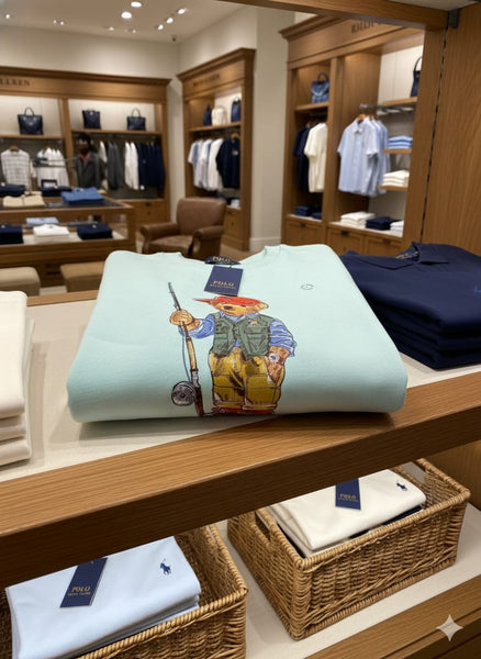 Premium Mint Green Polo Bear Sweatshirt Fresh, Fun & Classic Style