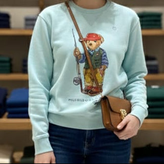 Premium Mint Green Polo Bear Sweatshirt Fresh, Fun & Classic Style
