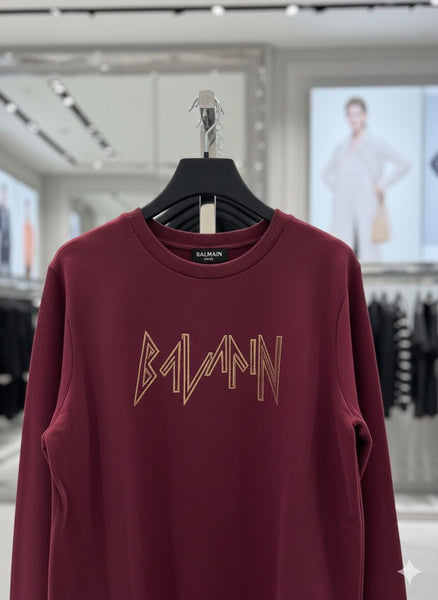 Premium  Maroon Logo Sweatshirt  Bold Style with Luxury Comfort