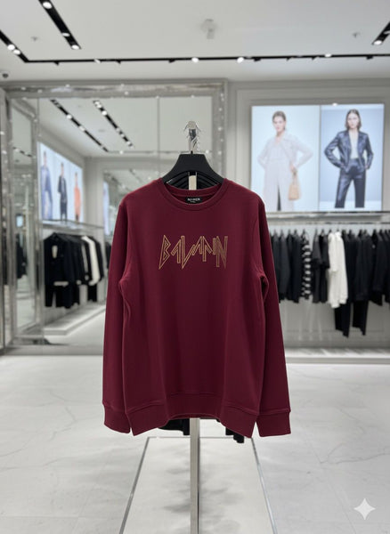 Premium  Maroon Logo Sweatshirt  Bold Style with Luxury Comfort