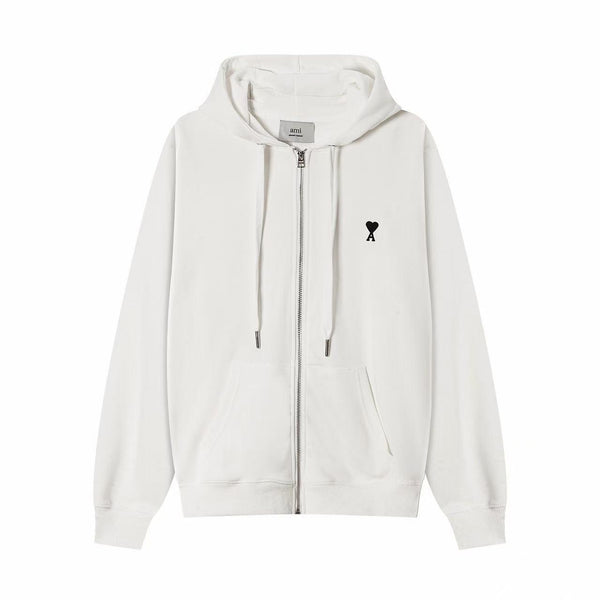Luxury White Zip-Up Hoodie Classic & Premium Comfort