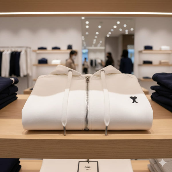 Luxury White Zip-Up Hoodie Classic & Premium Comfort