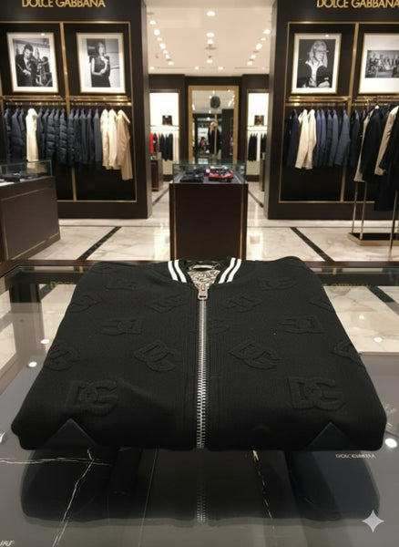 Elegant Imported Brand  Black Jacket with Embossed Designer Pattern